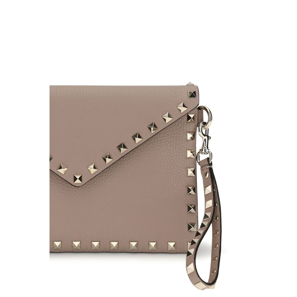 Beige Calf Leather Bos Taurus Wallet