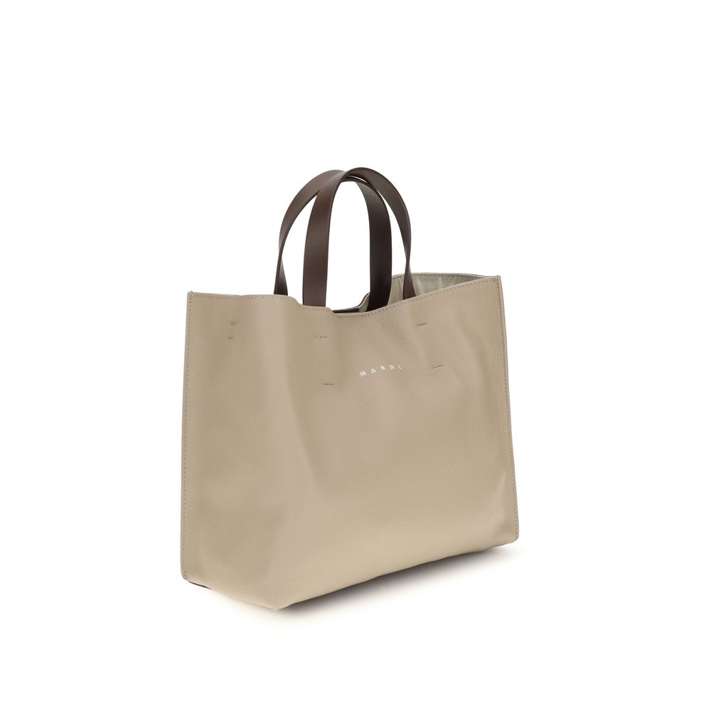 Beige Calf Leather Shoulder Bag