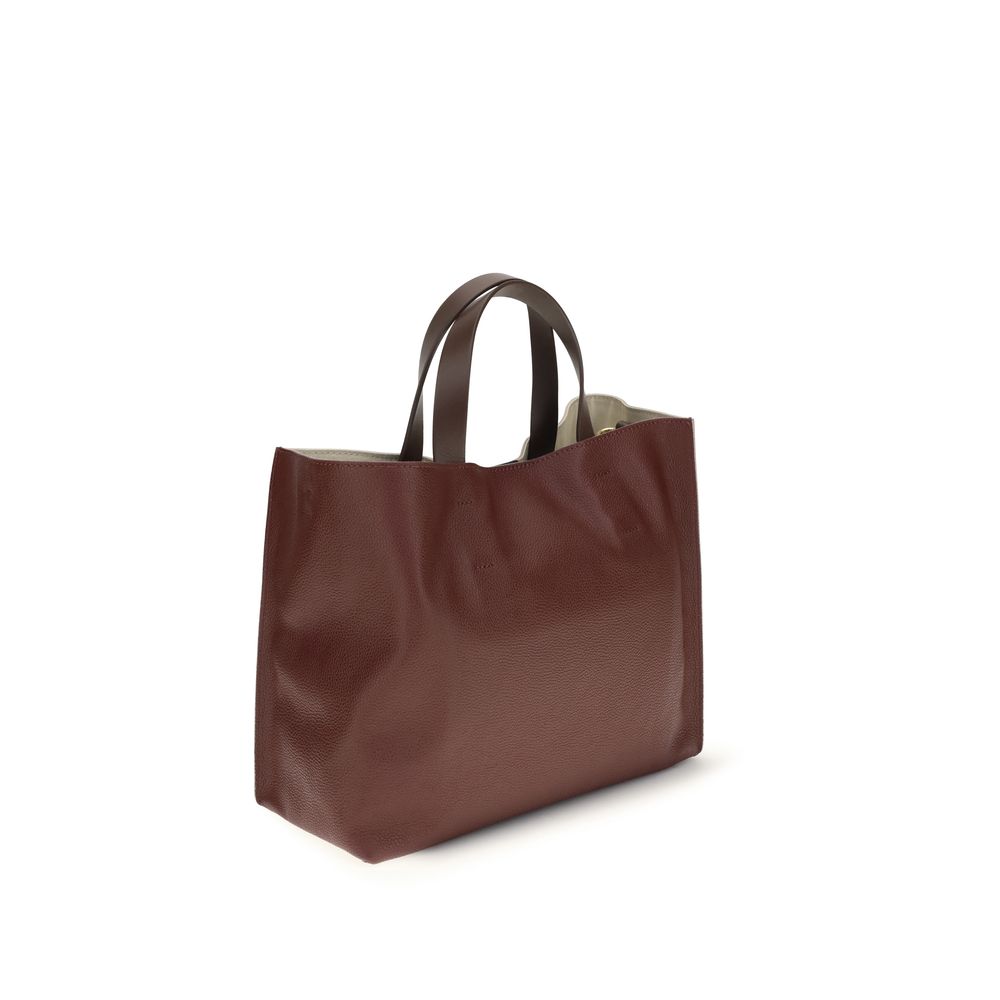 Beige Calf Leather Shoulder Bag