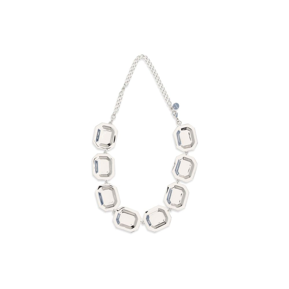 Self-Portrait Silver-Plated Brass Crystal Necklace