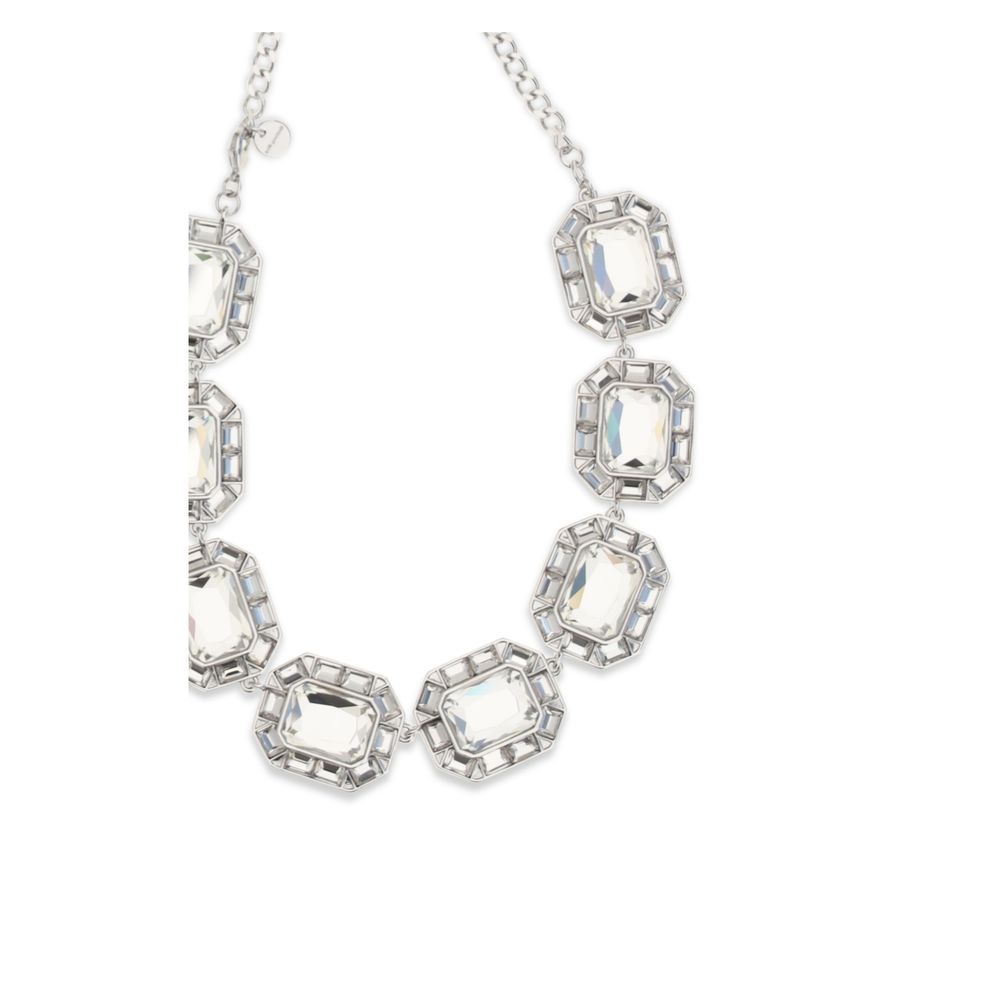 Self-Portrait Silver-Plated Brass Crystal Necklace