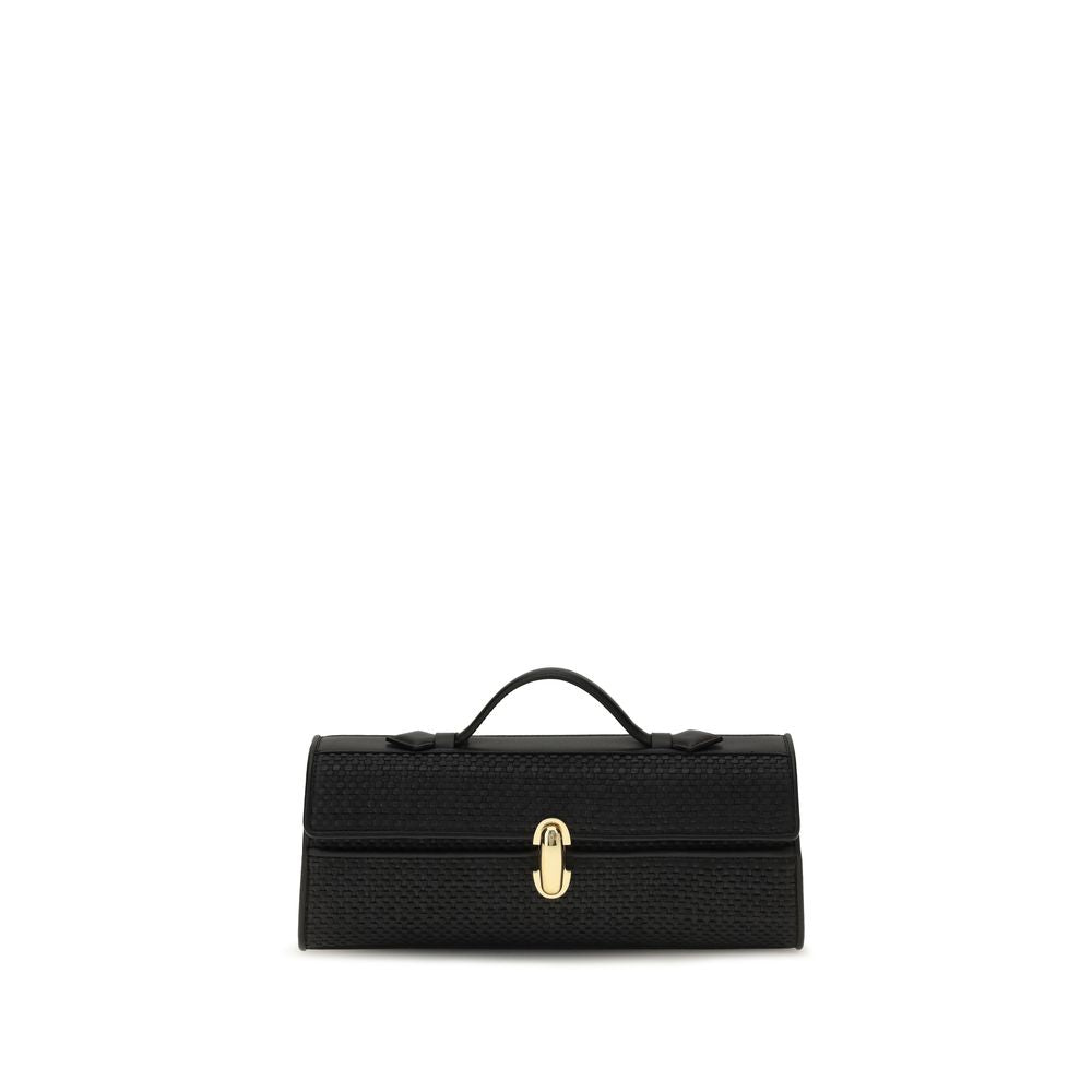 Black Raffia Handbag