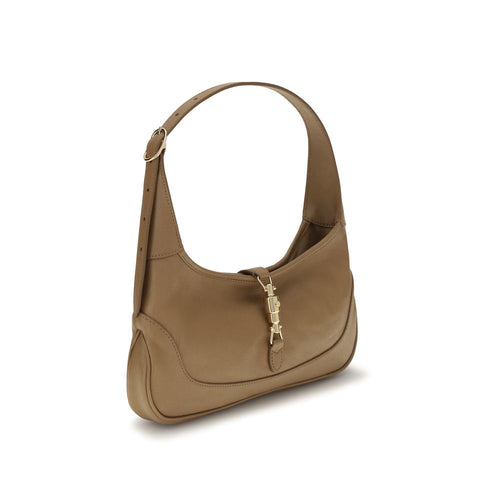 Beige Calf Leather Bos Taurus Shoulder Bag
