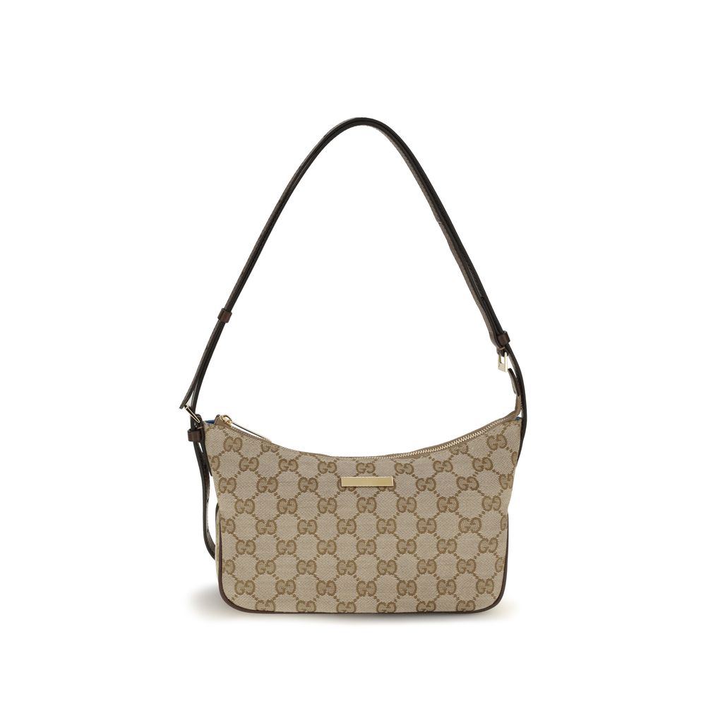 Beige Fabric Shoulder Bag