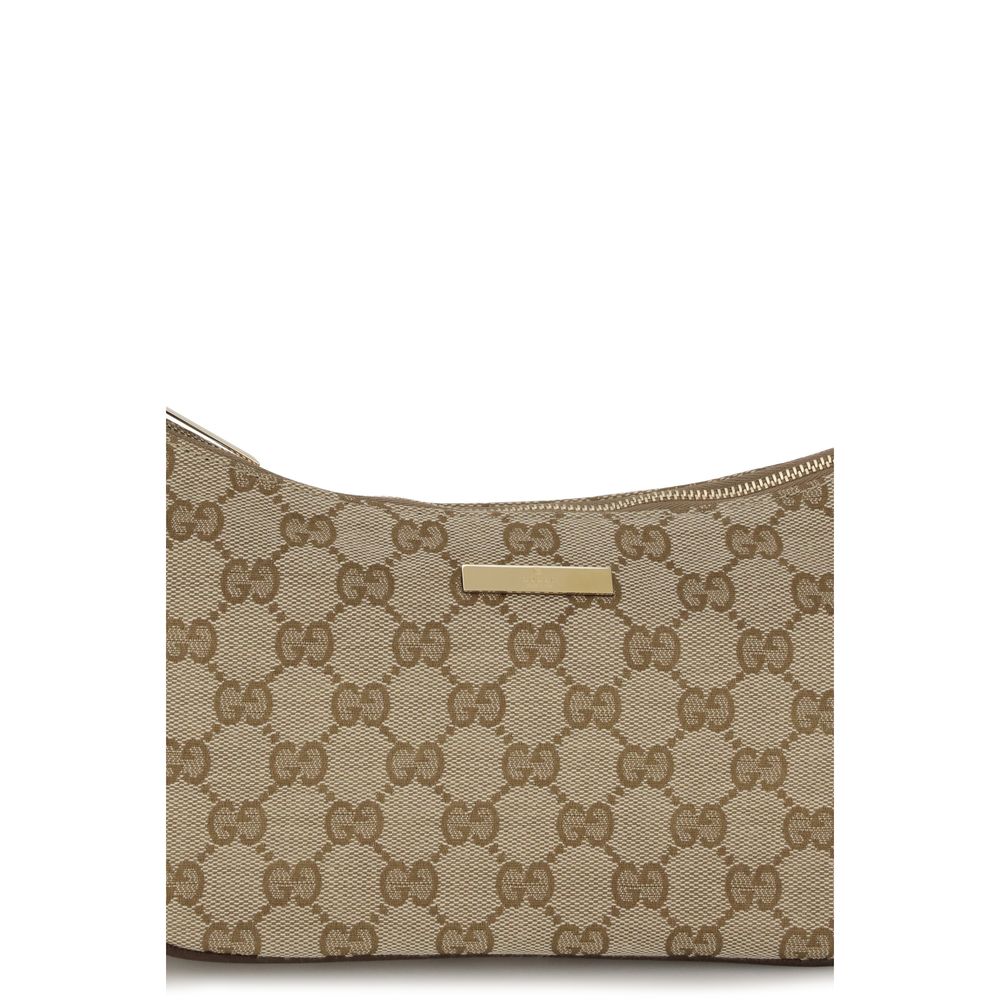 Beige Fabric Shoulder Bag