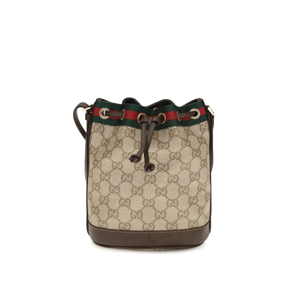 Beige Fabric Backet Bag