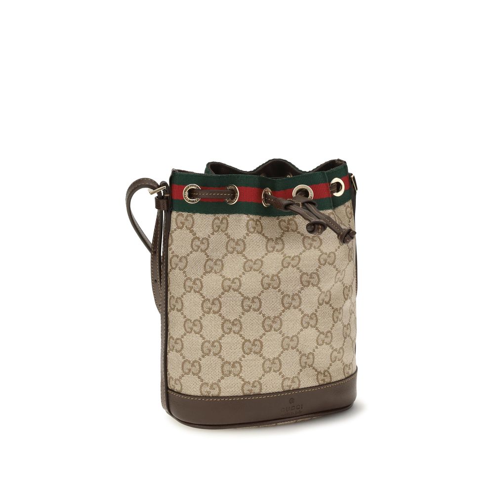 Beige Fabric Backet Bag