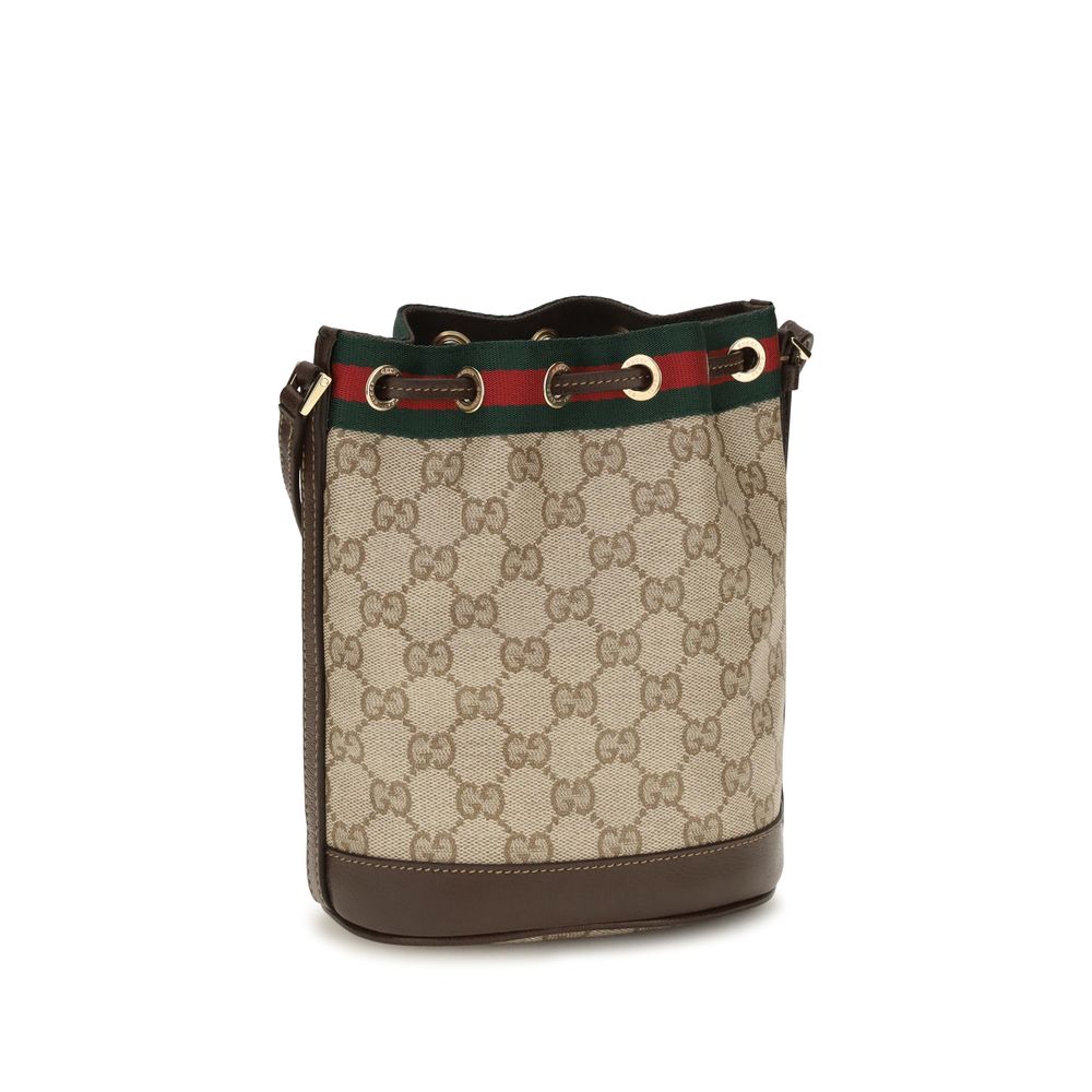 Beige Fabric Backet Bag