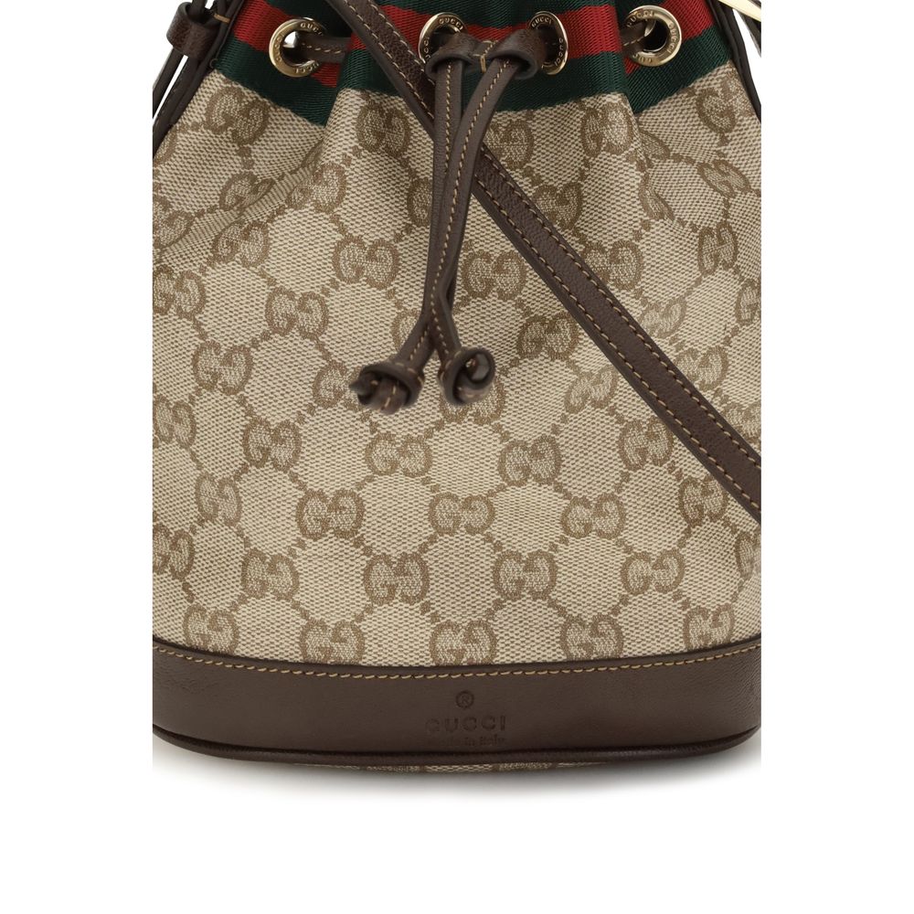 Beige Fabric Backet Bag