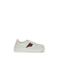 White Calf Leather Bos Taurus Chunky Sneakers