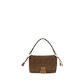 Brown Raffia Shoulder Bag