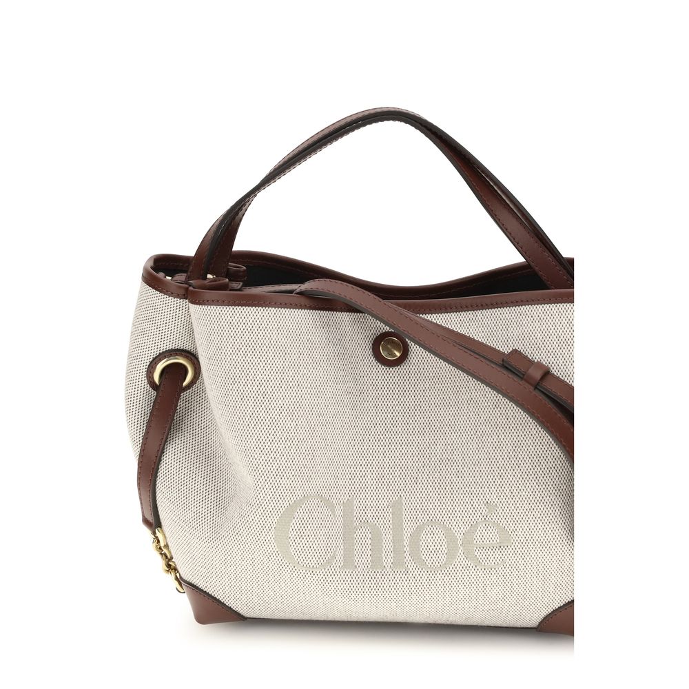 Beige Fabric Handbag