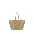 Beige Raffia Shoulder Bag