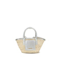 Beige Raffia Handbag