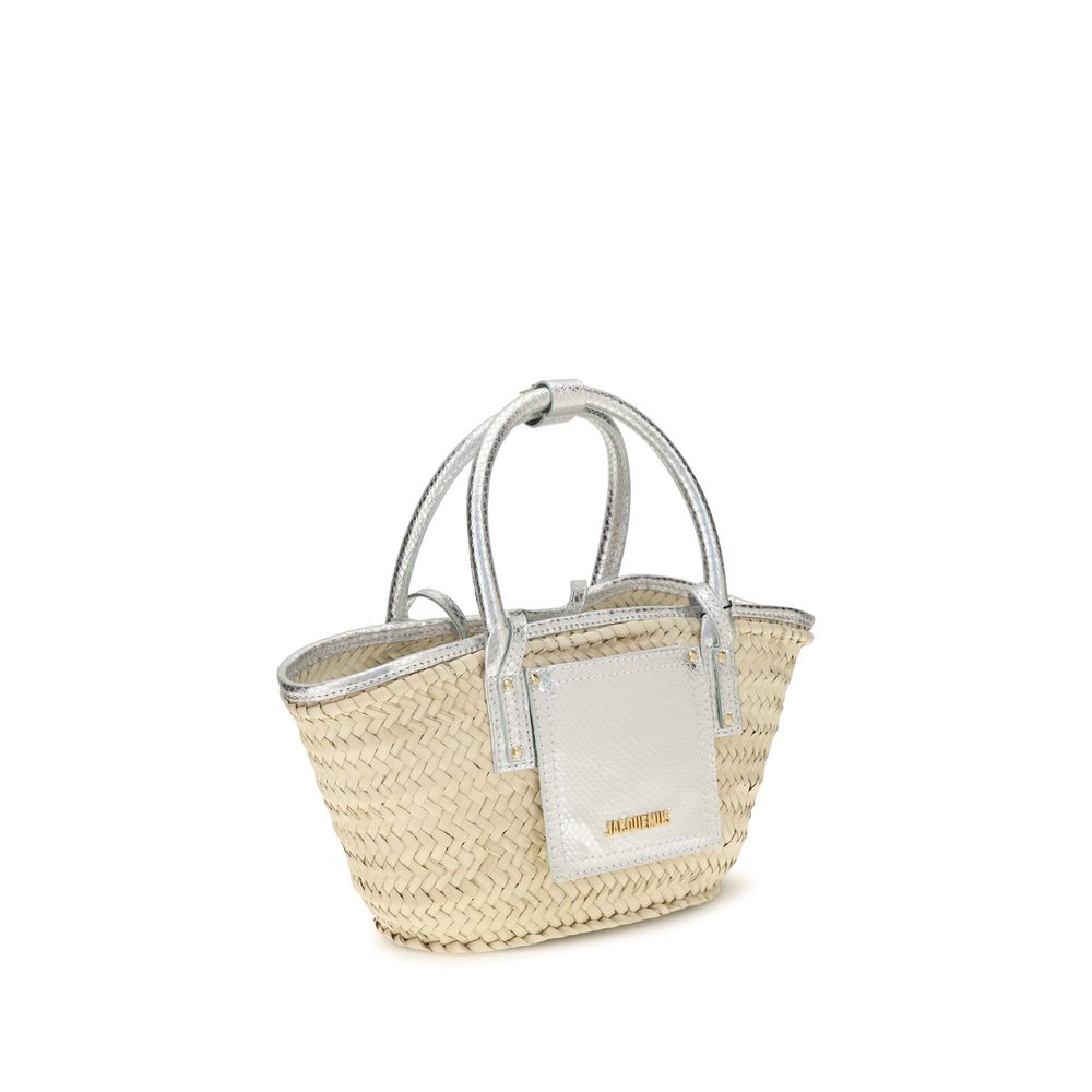Beige Raffia Handbag