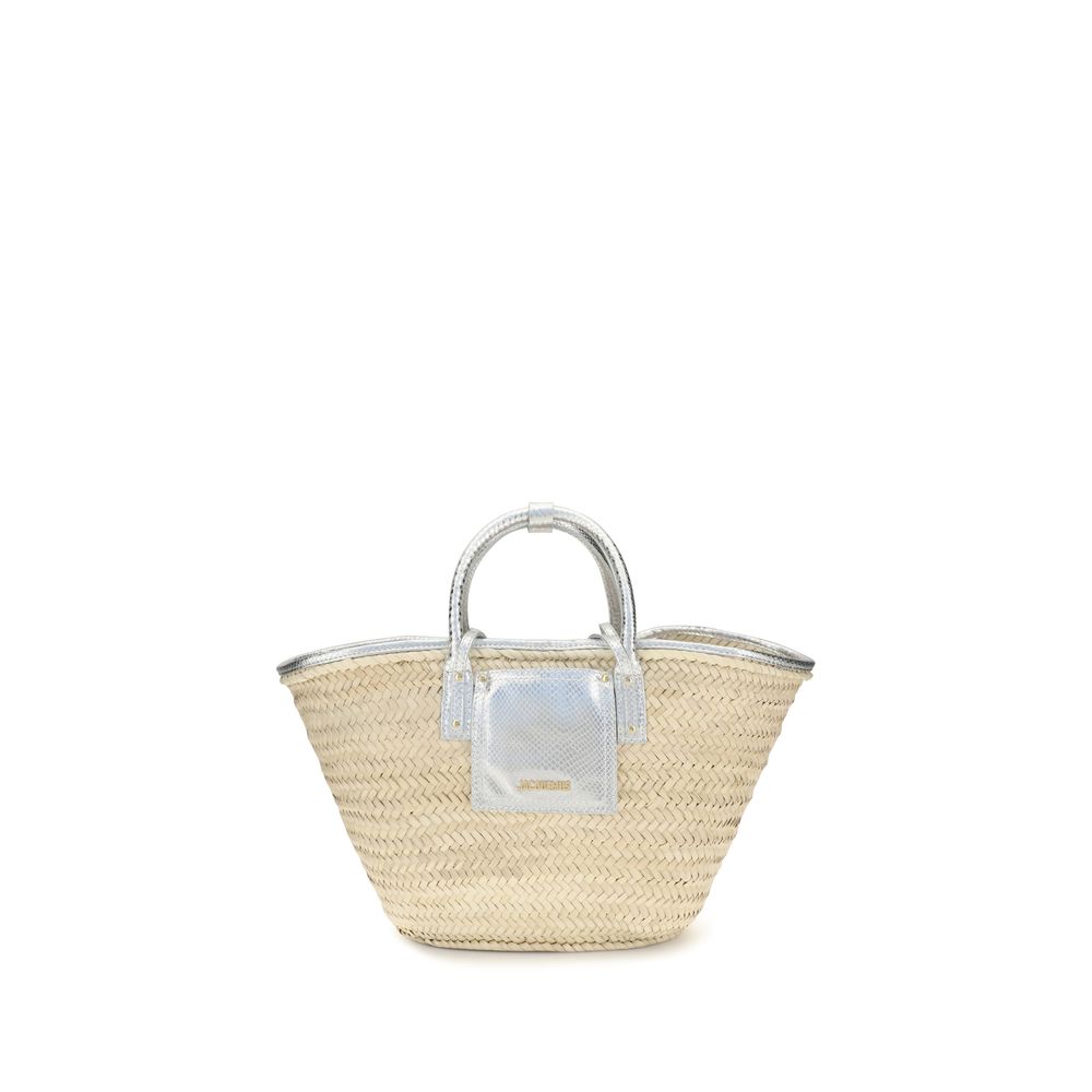 Beige Raffia Shoulder Bag