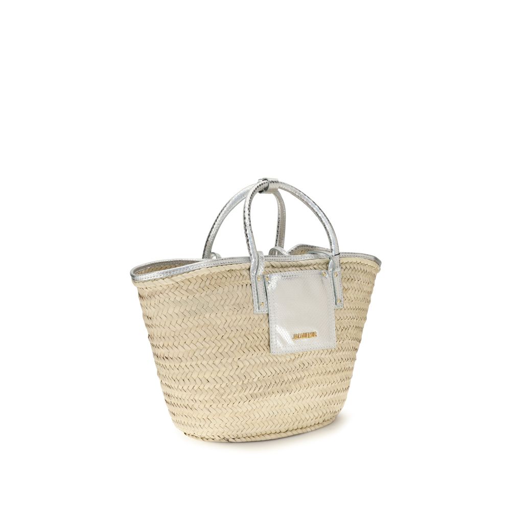 Beige Raffia Shoulder Bag