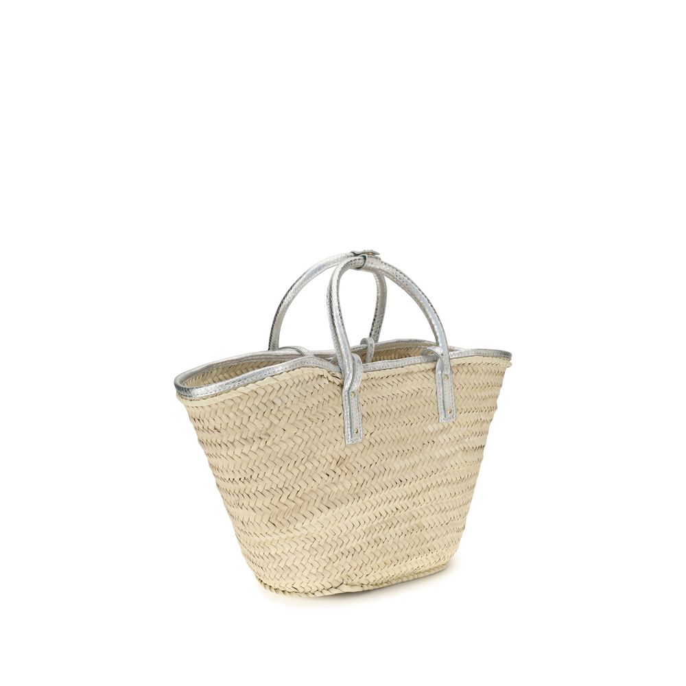 Beige Raffia Shoulder Bag