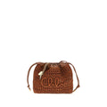 Brown Raffia Shoulder Bag