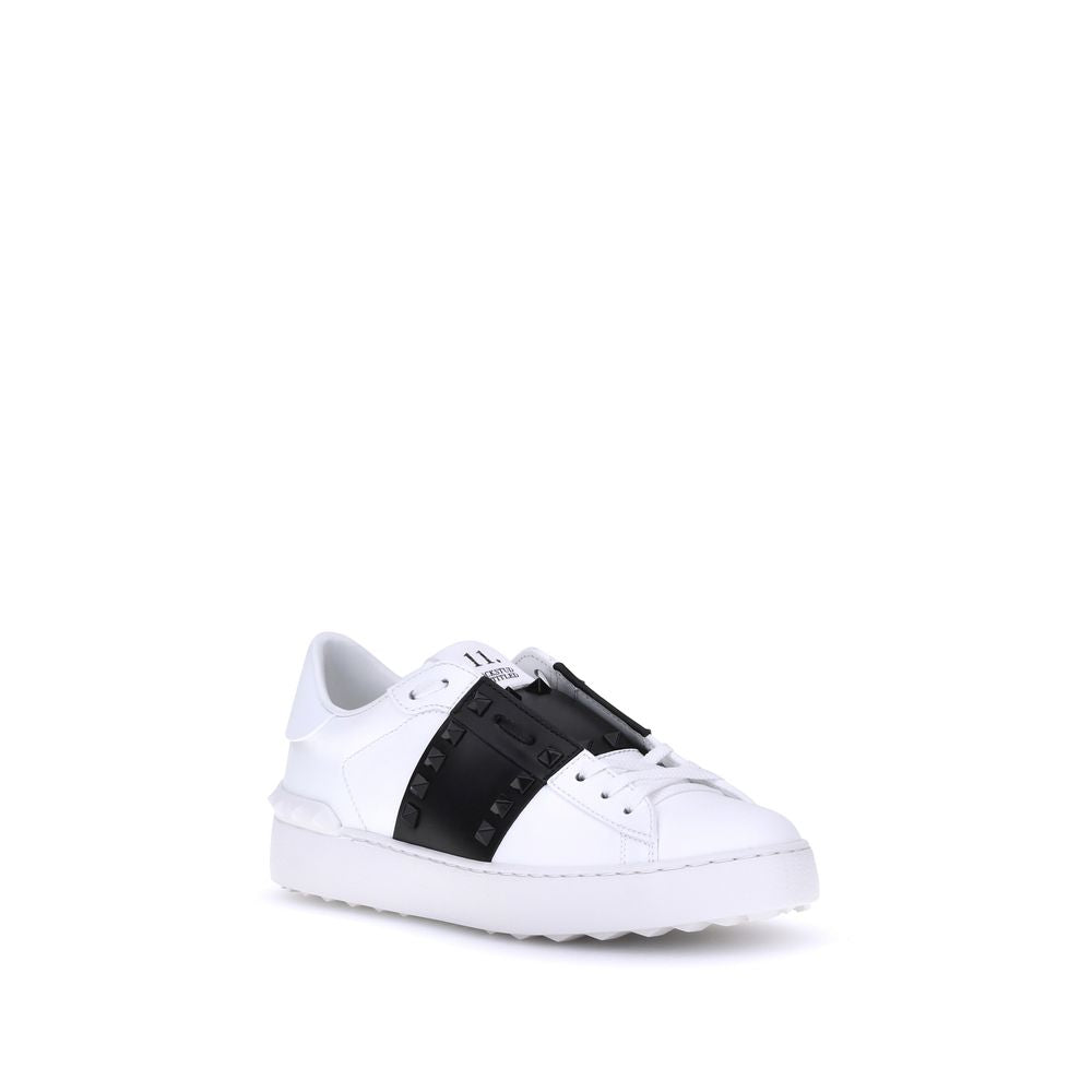 White Calf Leather Bos Taurus Low Top Sneakers