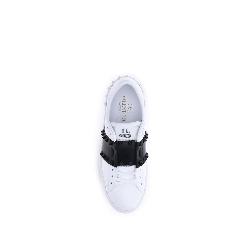 White Calf Leather Bos Taurus Low Top Sneakers