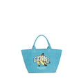 Blue Recycled Cotton Shoulder Bag
