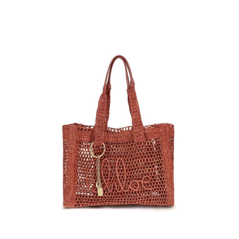 Brown Raffia Shoulder Bag