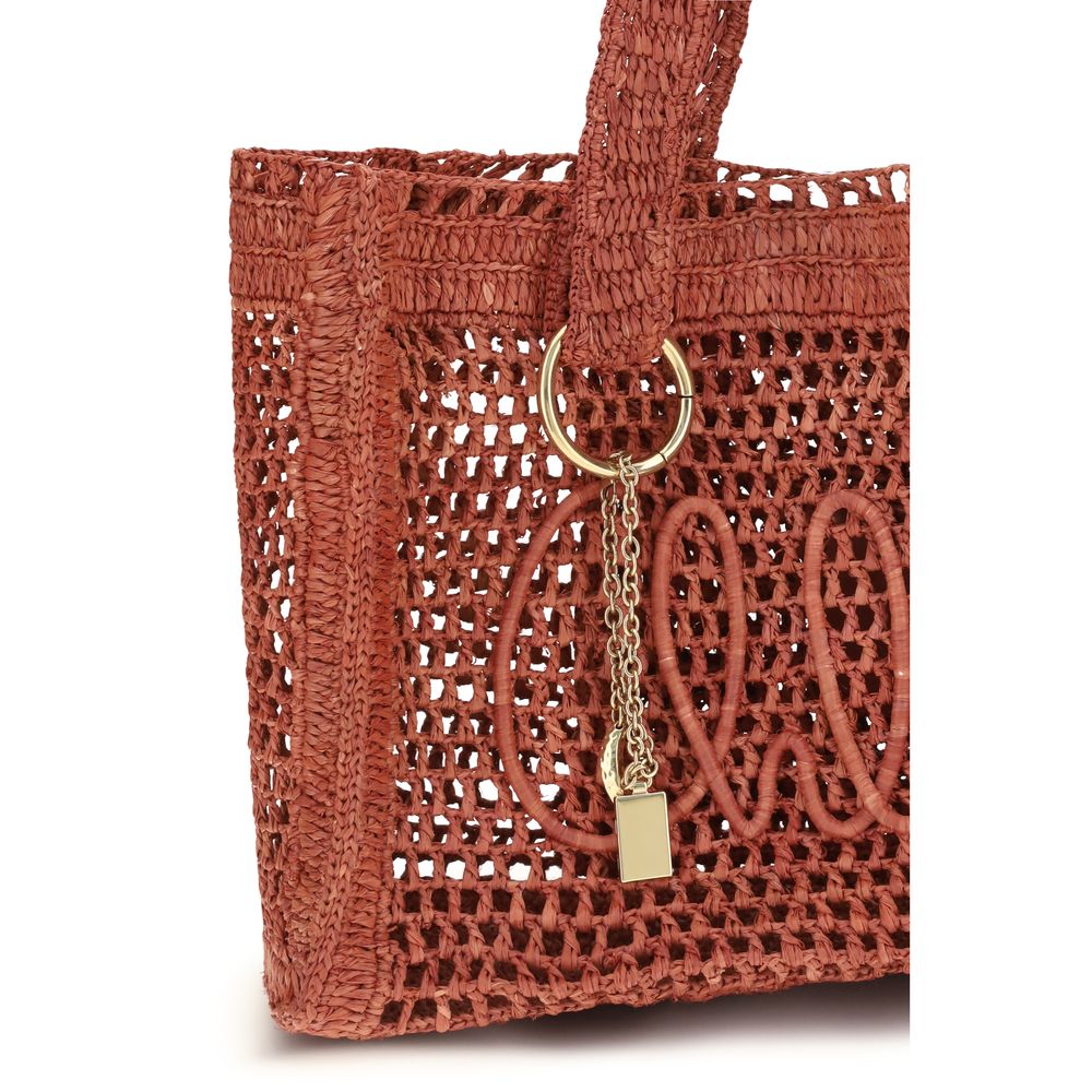 Brown Raffia Shoulder Bag