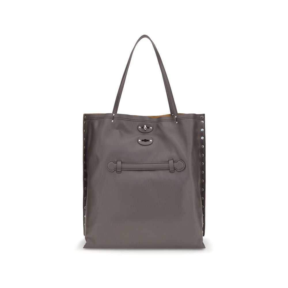 Gray Calf Leather Bos Taurus Shoulder Bag