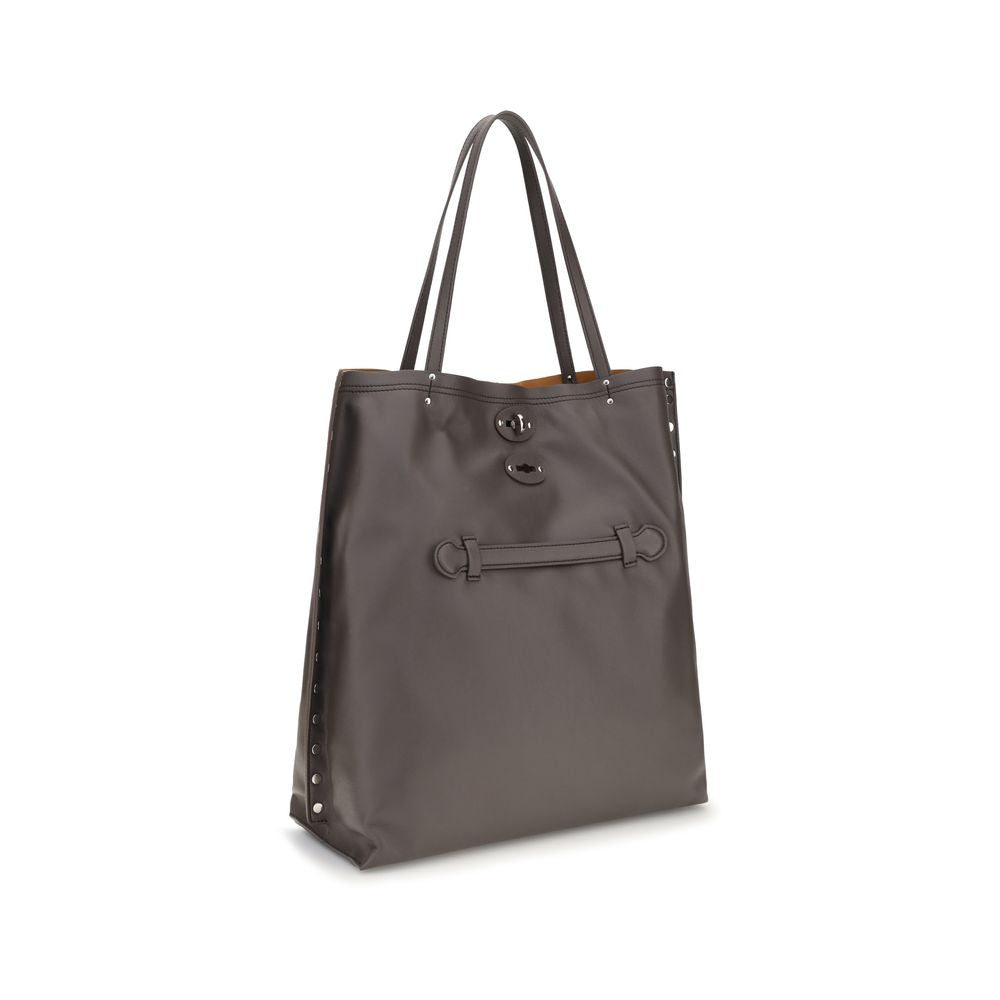 Gray Calf Leather Bos Taurus Shoulder Bag