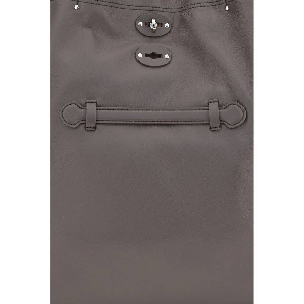 Gray Calf Leather Bos Taurus Shoulder Bag