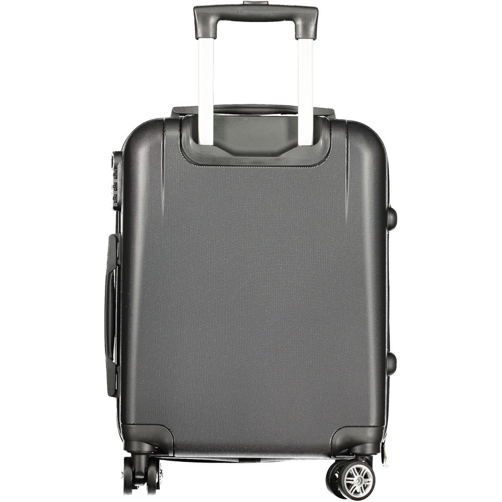 Black Polyurethane Women's Travel Bag