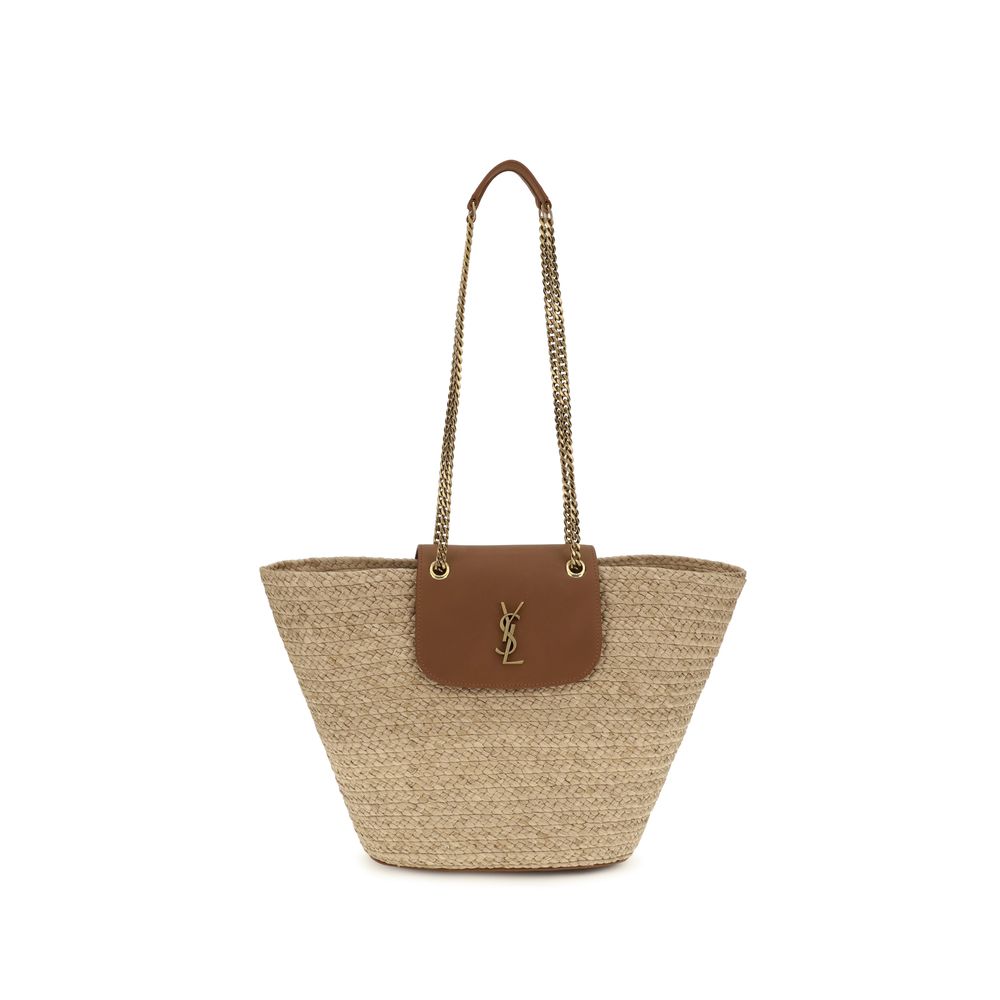 Beige Raffia Shoulder Bag
