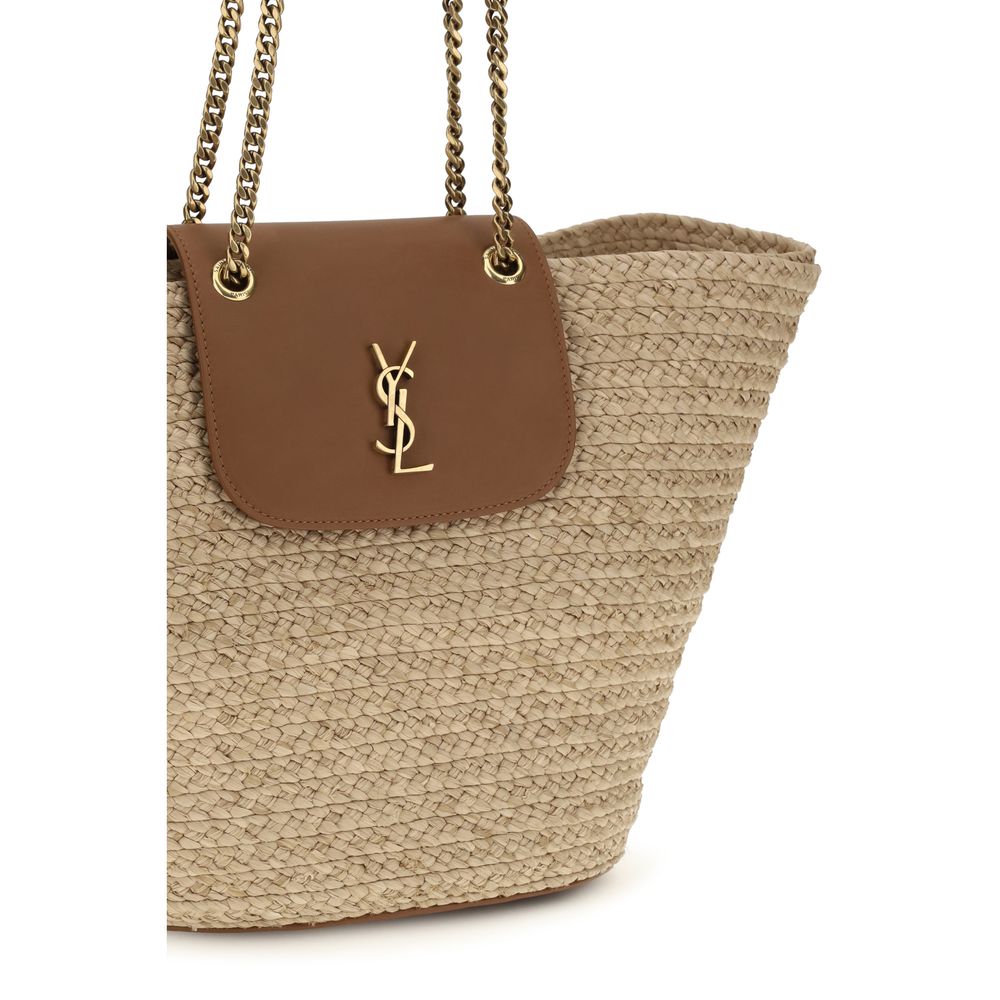 Beige Raffia Shoulder Bag