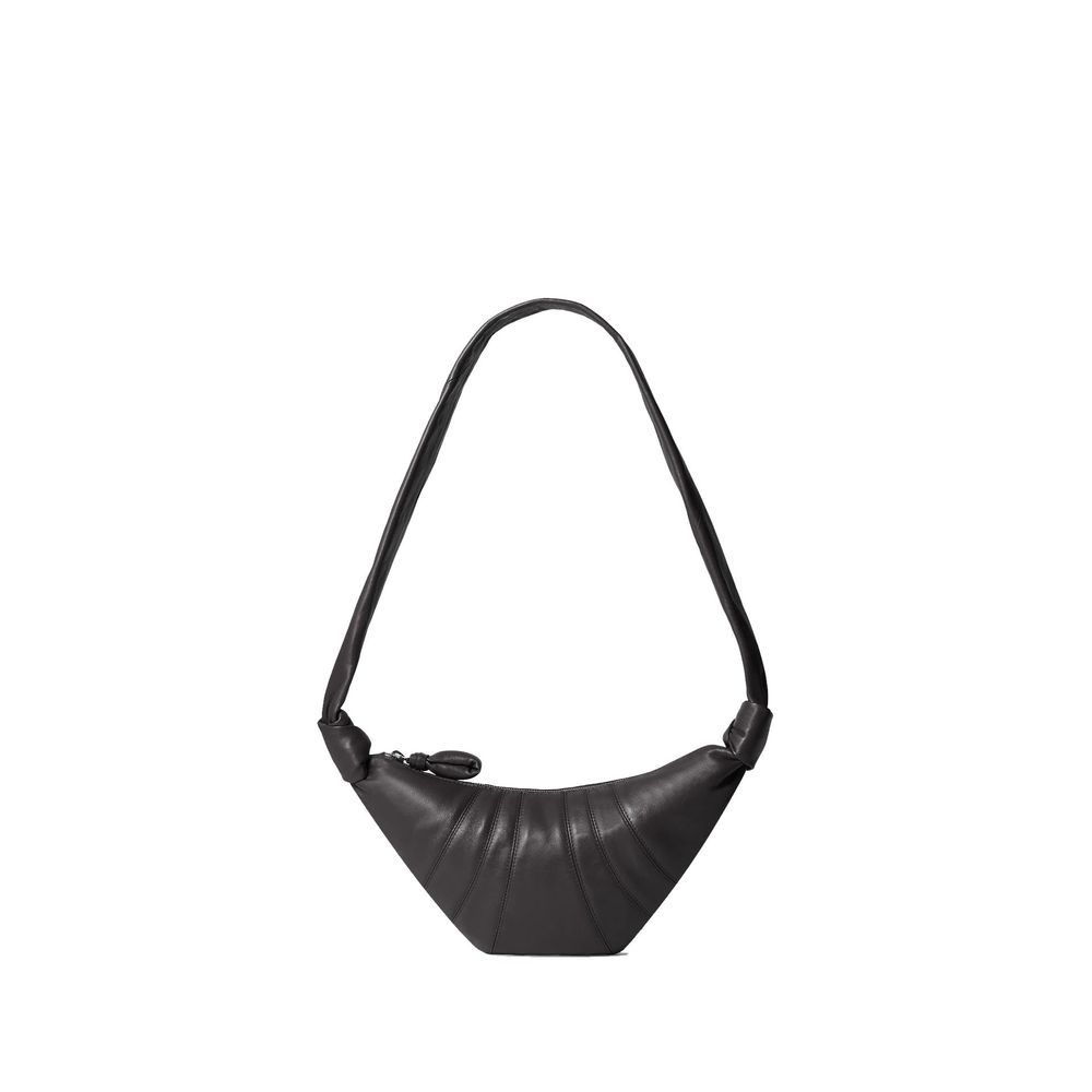 Brown Lamb Leather Shoulder Bag