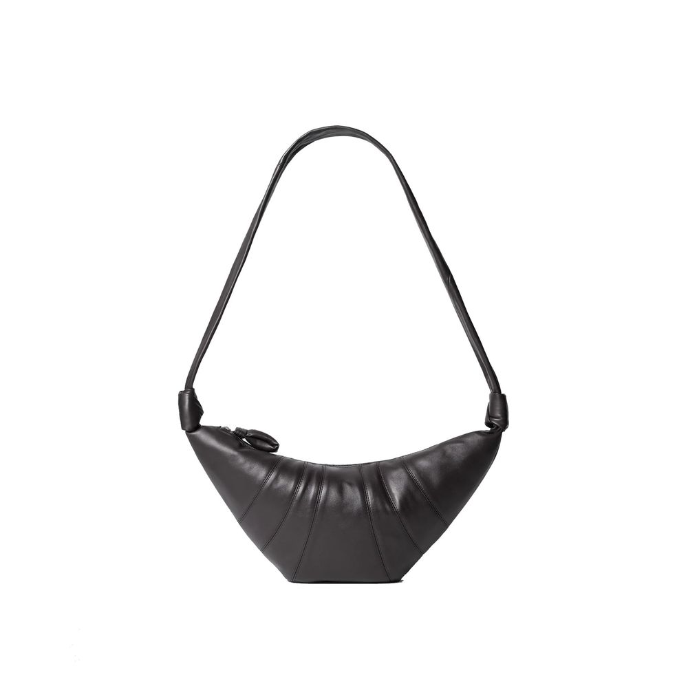 Brown Lamb Leather Shoulder Bag
