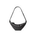 Brown Lamb Leather Shoulder Bag