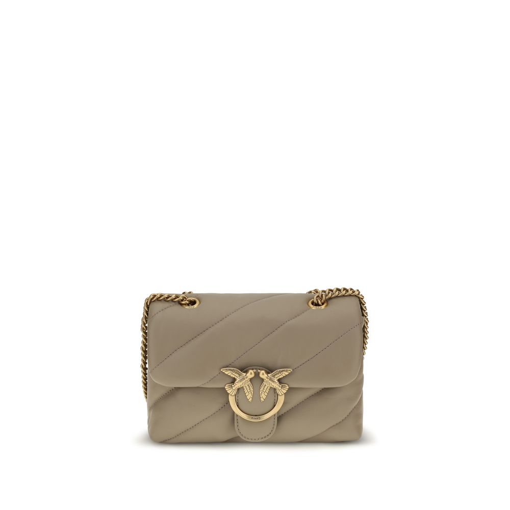 Beige Calf Leather Bos Taurus Shoulder Bag