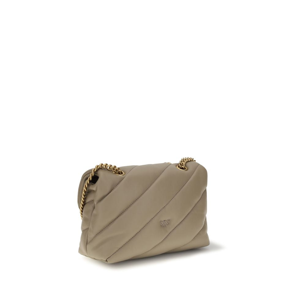 Beige Calf Leather Bos Taurus Shoulder Bag