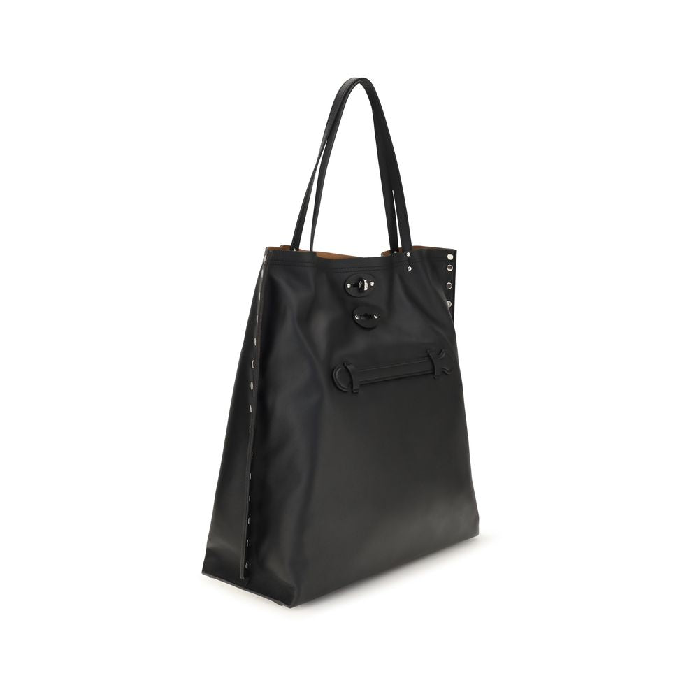 Black Calf Leather Bos Taurus Shoulder Bag