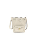 Beige Calf Leather Bos Taurus Backet Bag