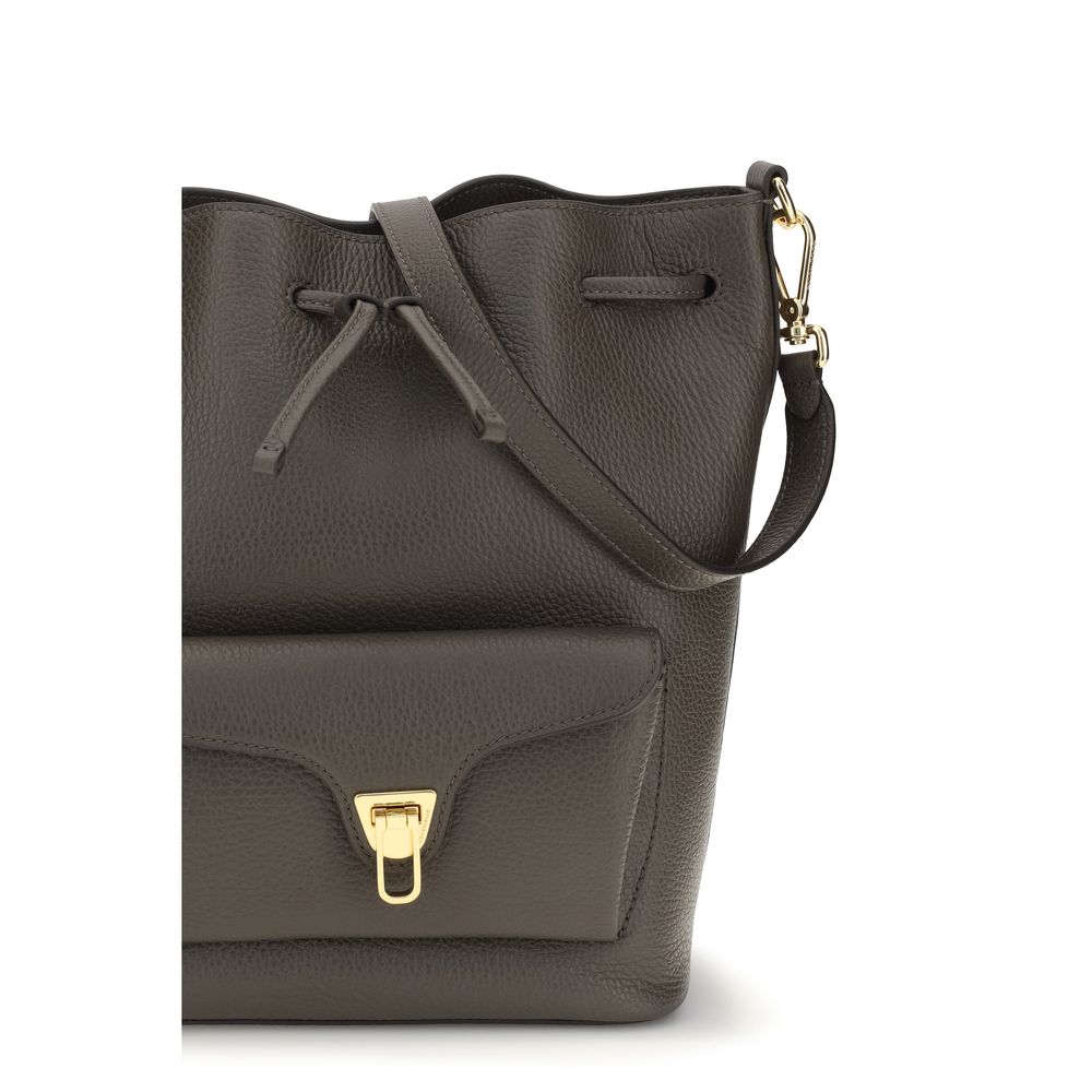 Brown Calf Leather Bos Taurus Backet Bag