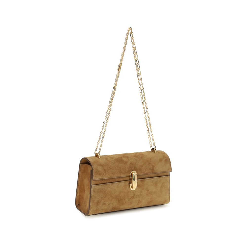 Beige Calf Leather Bos Taurus Clutch Bag