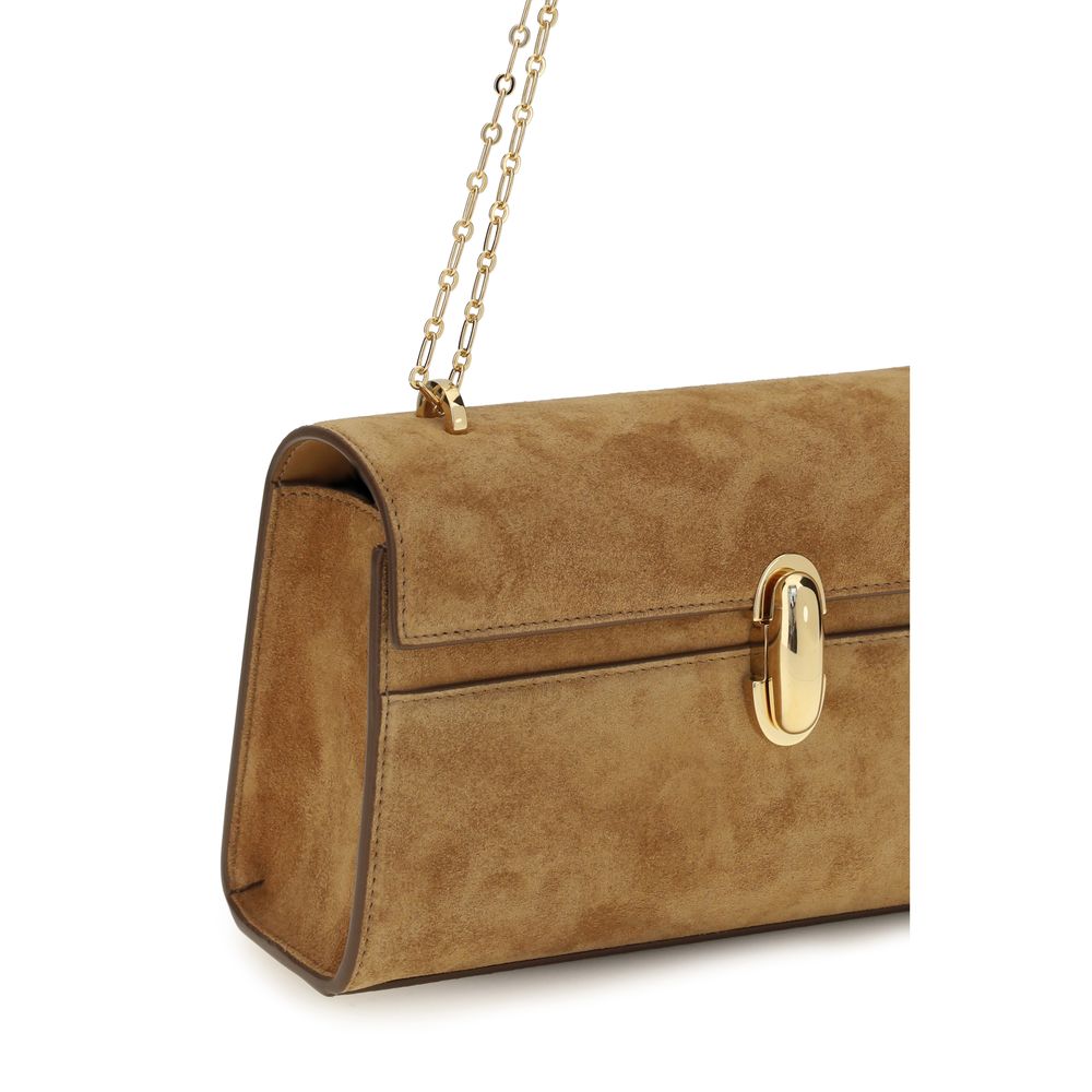 Beige Calf Leather Bos Taurus Clutch Bag