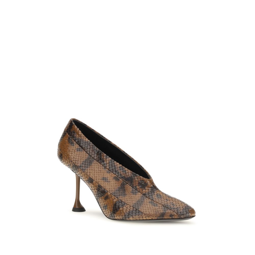 Brown Calf Leather Bos Taurus High Heel Pumps