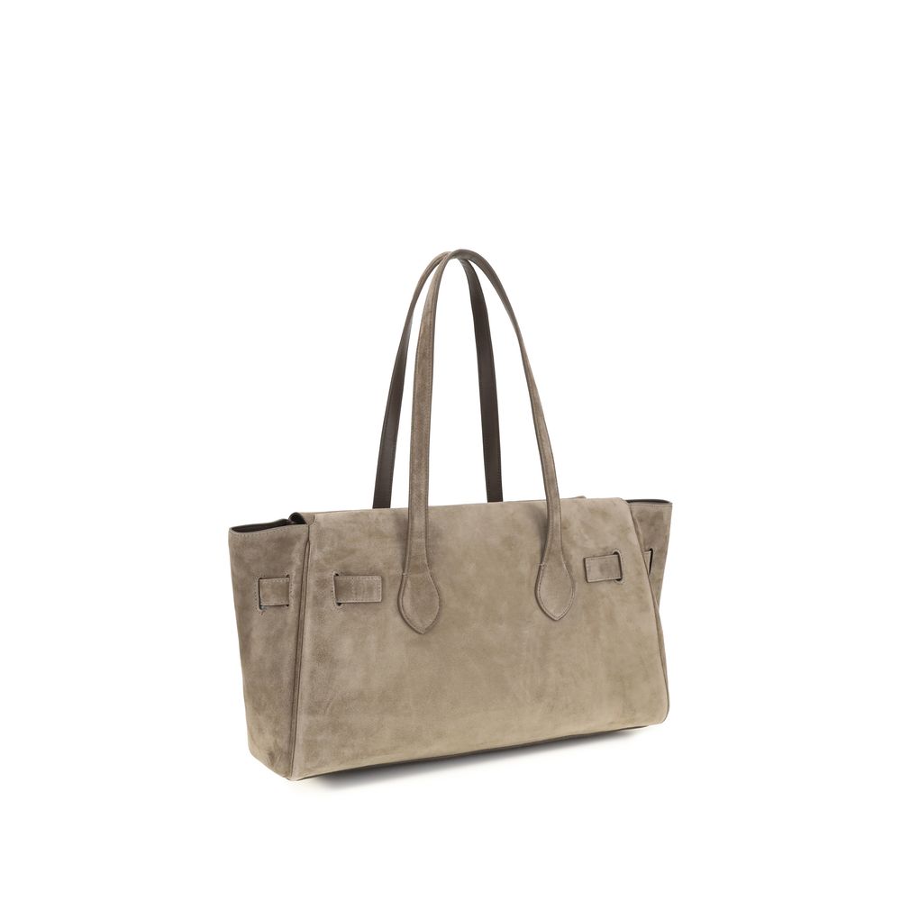 Beige Calf Leather Bos Taurus Shoulder Bag