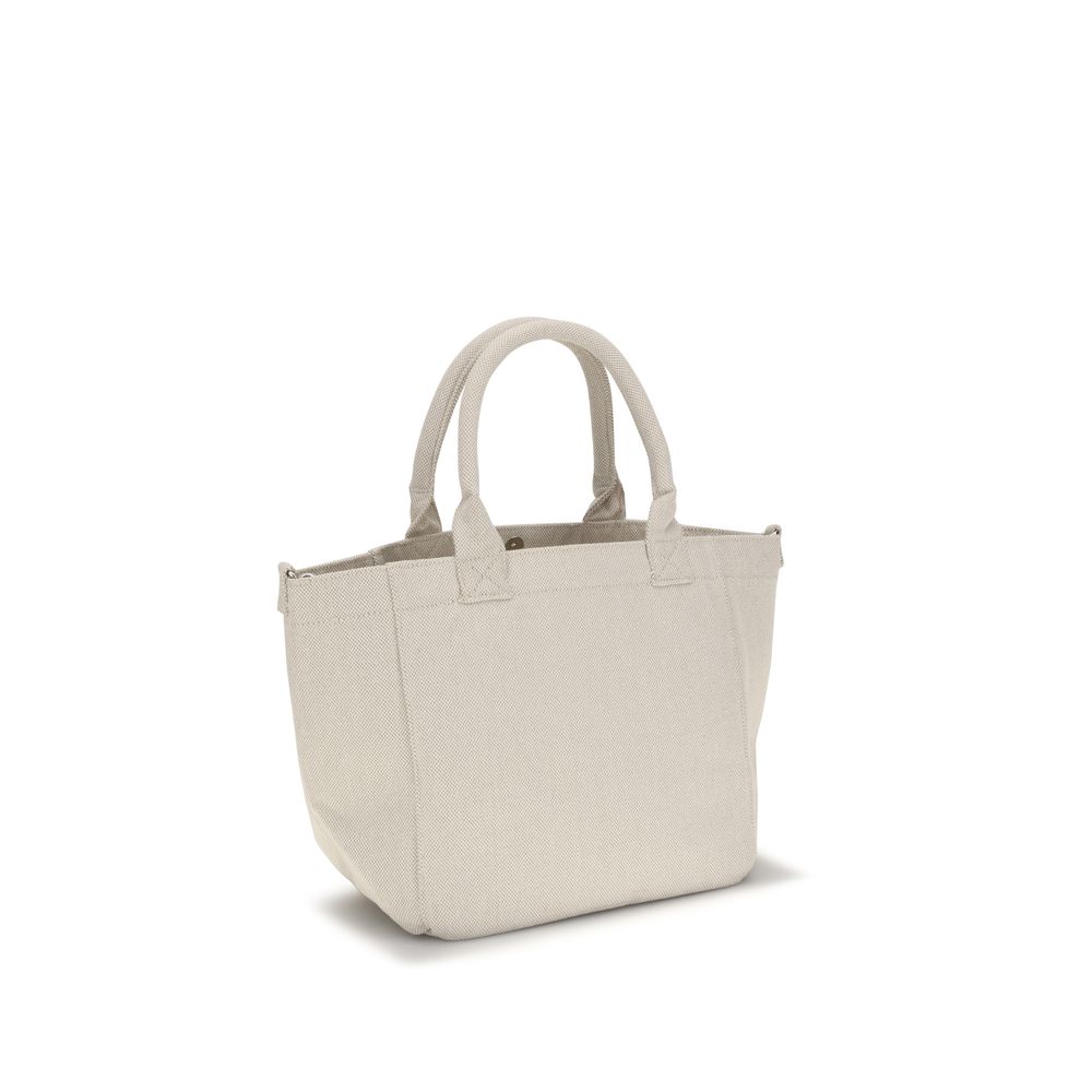 Beige Polyester Shoulder Bag