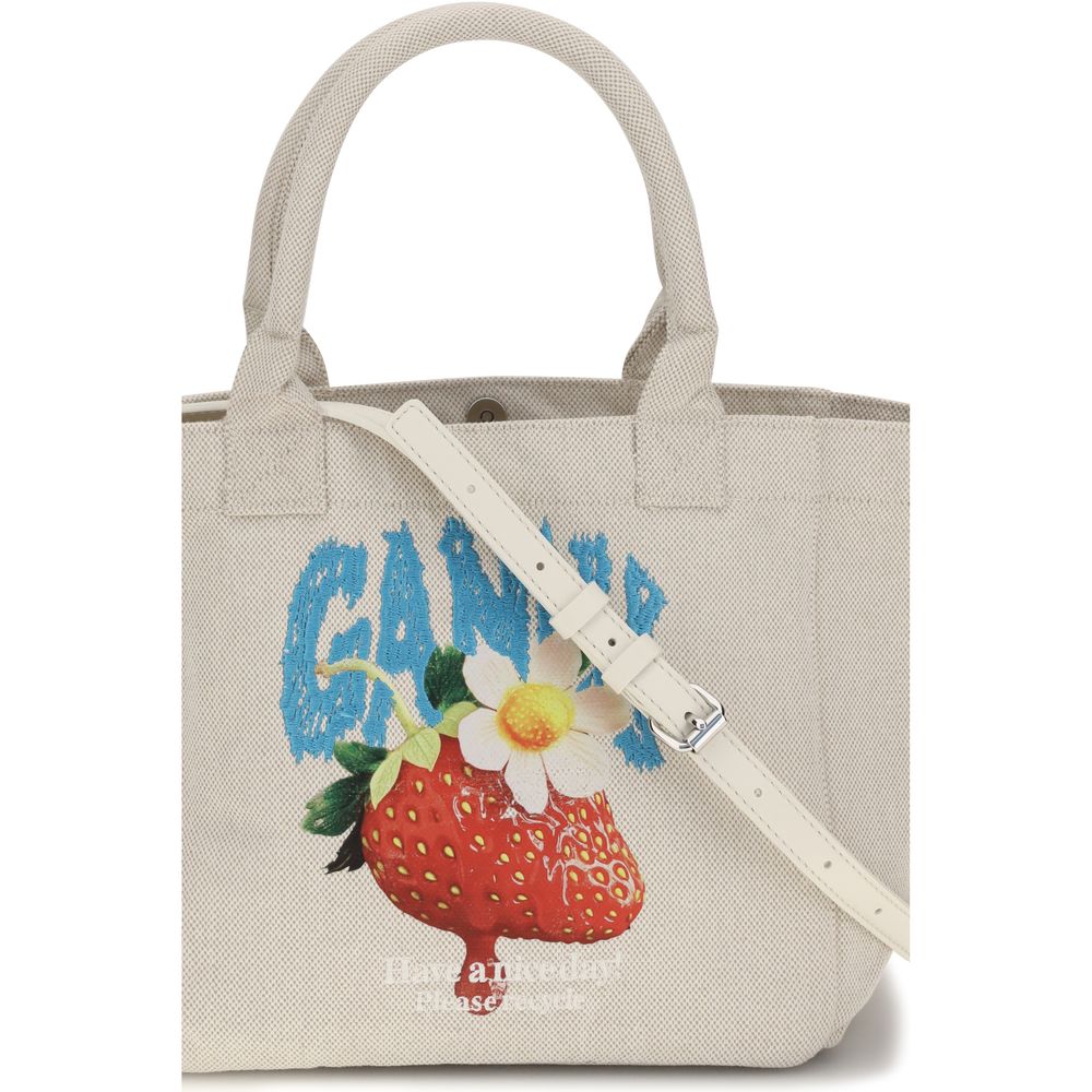 Beige Polyester Shoulder Bag