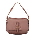 Brown Leather Women's Bag with Removable Strap and Compartments