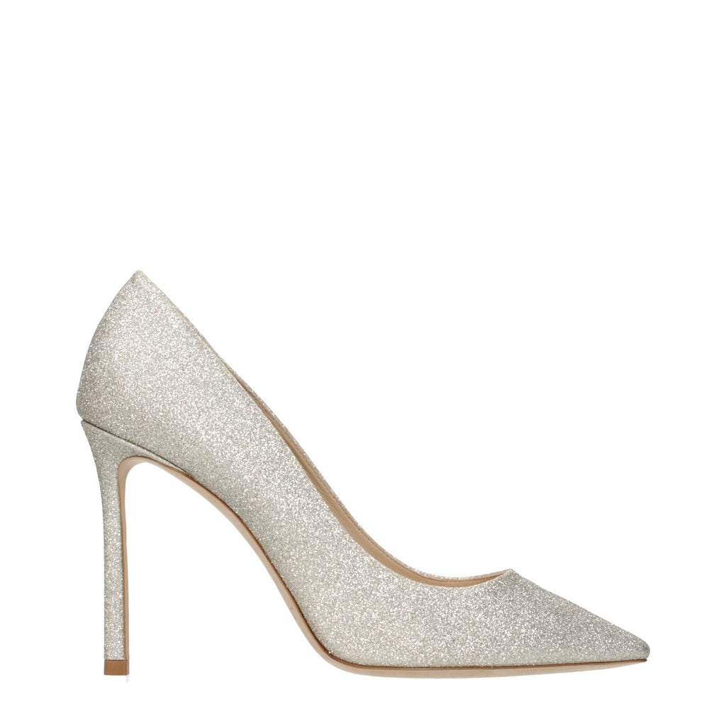 Gold Plastic High Heel Pumps